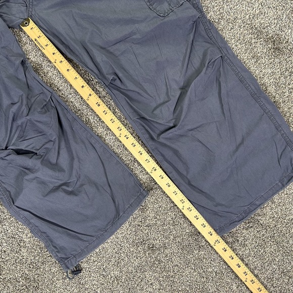 Anthropologie Baggy Cargo Parachute Pant Women 29 Blue Tactical Utility Gorpcore - Picture 9 of 12